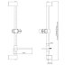 Triton Corner Shower Riser Rail - White/Chrome (GACORNF1) - thumbnail image 3