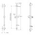 Triton Pro-Fit Shower Riser Rail - Chrome/White (TSKPROFITWC) - thumbnail image 3