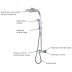 Triton Tees Dual Bar Mixer Shower With Diverter - Chrome (UNTEBMDIV) - thumbnail image 3