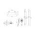 Vado Celsius Exposed Thermostatic Shower Set - Chrome (CEL-1701-1/2-ORA-CP) - thumbnail image 3