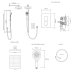 Aqualisa Dream Square Thermostatic Mixer Shower with Adjustable and Wall Fixed Heads - Chrome (DRMDCV2.ADFW.SQR) - thumbnail image 4