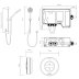 Aqualisa Unity Q Smart Shower Concealed with Adj Head - HP/Combi (UTQ.A1.BV.23) - thumbnail image 4