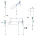 Croydex 850mm Fold Away Hand Rail With Drop Down Leg - White (AP502922) - thumbnail image 4