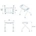 Croydex Adjustable Bathroom & Shower Seat - White (AP100122) - thumbnail image 4