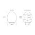 Croydex Blue Quartz Flexi-Fix Toilet Seat (WL601824H) - thumbnail image 4