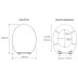 Croydex Eldon Toilet Seat With Soft Close - White (WL533622H) - thumbnail image 4