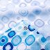 Croydex Geo Mosaic Shower Curtain - White/Blue (AF281624H) - thumbnail image 4