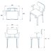 Croydex Modular Shower Seat With Arms - White (AP130422) - thumbnail image 4