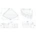 Croydex Slimline Aluminium Corner Basket - Chrome (QM785941) - thumbnail image 4