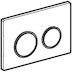 Geberit Omega20 Dual Flush Plate - Matt/Brushed Chrome (115.085.KN.1) - thumbnail image 4