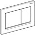 Geberit Omega30 Dual Flush Plate - White/Matt Chrome (115.080.KL.1) - thumbnail image 4