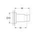 Grohe Rainshower Wall Shower Head Holder - Chrome (27075000) - thumbnail image 4