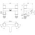 Ideal Standard Ceraflex two hole deck mounted dual control bath filler (B1824AA) - thumbnail image 4