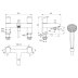 Ideal Standard Ceraflex two taphole deck mounted dual control bath shower mixer (B1823AA) - thumbnail image 4