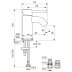 Ideal Standard Ceraline mini single lever basin mixer - no waste (BC185AA) - thumbnail image 4