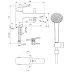 Ideal Standard Ceraplan single lever bath shower mixer with shower set (BD267AA) - thumbnail image 4