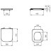 Ideal Standard i.life A & S toilet seat and cover, compact, slow close (T473701) - thumbnail image 4