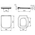 Ideal Standard i.life A toilet seat and cover, slim, slow close (T481301) - thumbnail image 4