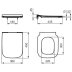 Ideal Standard i.life A toilet seat and cover, slim (T481201) - thumbnail image 4