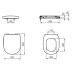 Ideal Standard Playa Toilet Seat Soft Close - White (J493001) - thumbnail image 4
