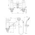 Ideal Standard Tesi two hole dual control bath shower mixer with shower set (A6591AA) - thumbnail image 4