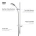 Mira Advance Flex 2018 Fittings Kit/Shower Rail Set - White/Chrome (1.1785.625) - thumbnail image 4