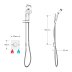 Mira Evoco Dual Outlet Thermostatic Mixer Shower & Bath Fill (With HydroGlo) - Chrome (1.1967.006) - thumbnail image 4