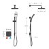 Mira Evoco Triple Outlet Thermostatic Mixer Shower (With HydroGlo) - Matt Black (1.1967.010) - thumbnail image 4