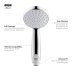 Mira Nectar 90mm Single Spray Shower Head - Chrome (2.1703.003) - thumbnail image 4