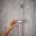 Mira Beat Slide Bar Kit/Shower Rail Set - Chrome (2.1703.018) - thumbnail image 4