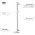 Mira Nectar Slide Rail Kit/Shower Rail Set - White/Chrome (2.1703.007) - thumbnail image 4