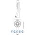 Triton 8000 DuraFlow Five Spray Shower Head - White (TSHE8RCWHT) - thumbnail image 4
