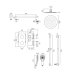 Vado Altitude 2 Outlet Thermostatic Shower Set - Chrome (TAB-1722/ALT-ORA-CP) - thumbnail image 4