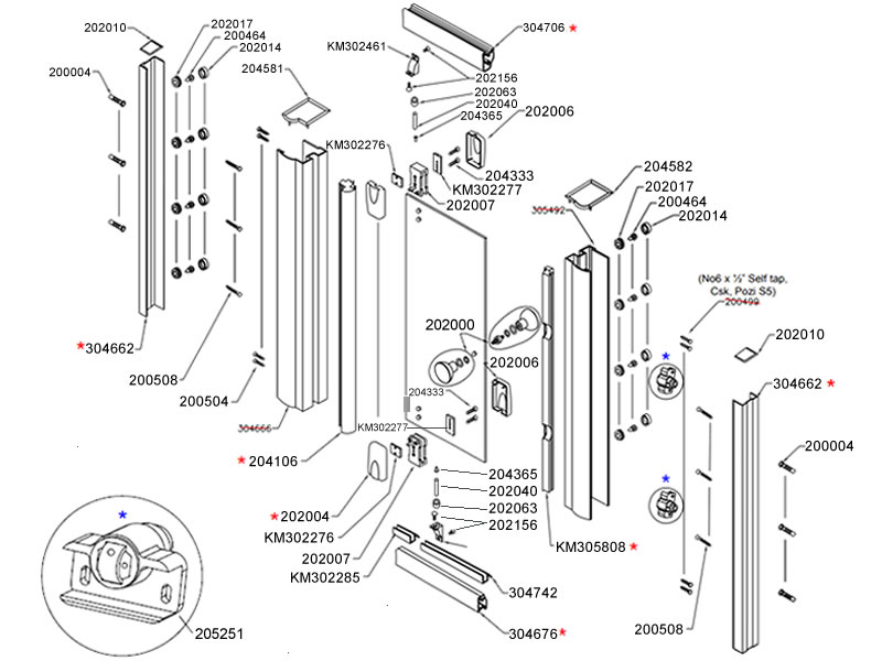 Shower door parts deals