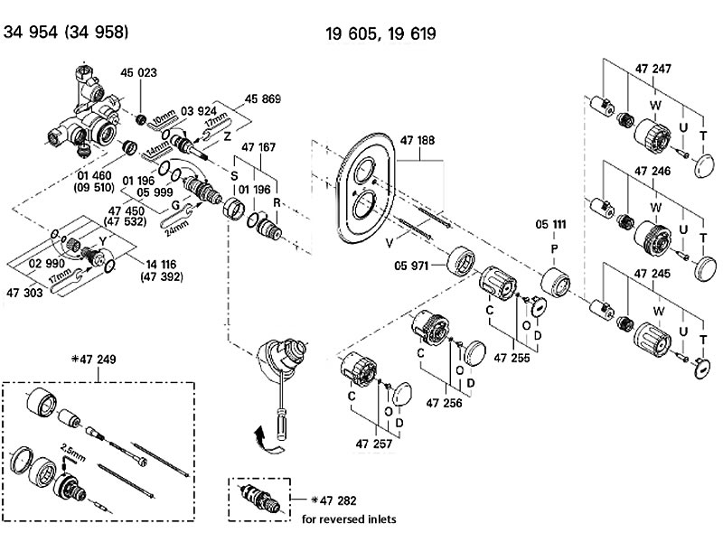 Bekwaamheid rook bereiken Grohe Grohtherm Auto 2000 - 19605 000 shower spares and parts | Grohe  19605000 | National Shower Spares