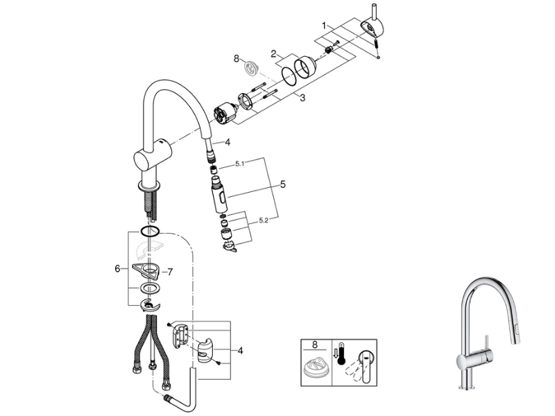 Grohe Minta Single Lever Sink Mixer