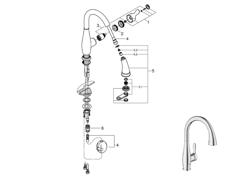 Grohe Parkfield Single Lever Sink Mixer