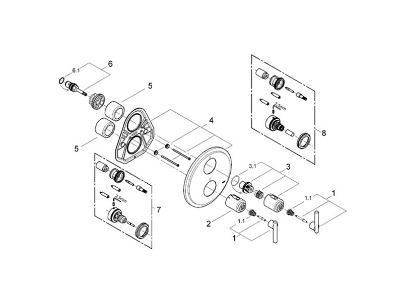 Grohe Atrio Jota Thermostatic Shower Valve Trimset Shower Spares