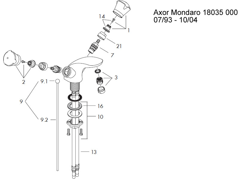 Hansgrohe Axor Mondaro Mono Basin Mixer