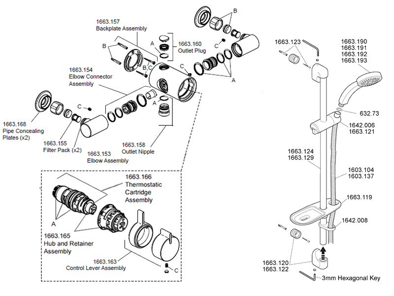 Mira Miniduo EV Mixer Shower with Citrus Shower Fittings