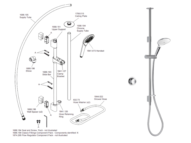 Mira Mode Next Gen Ceiling Fed Digital Shower High Pressure shower