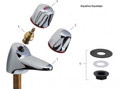 Aqualisa Aquatap basin tap spares breakdown diagram