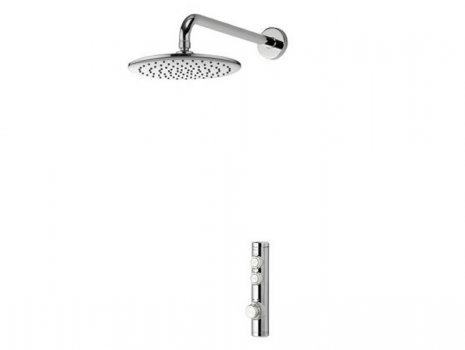 Aqualisa iSystem concealed digital shower with wall fixed shower head - HP/Combi (ISD.A1.BFW.21) spares breakdown diagram