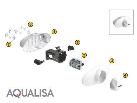 Aqualisa Aquavalve 900 Exposed spares breakdown diagram