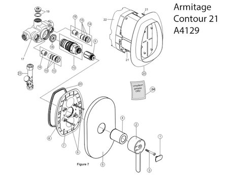Armitage Contour 21 thermostatic shower valve (A4129)