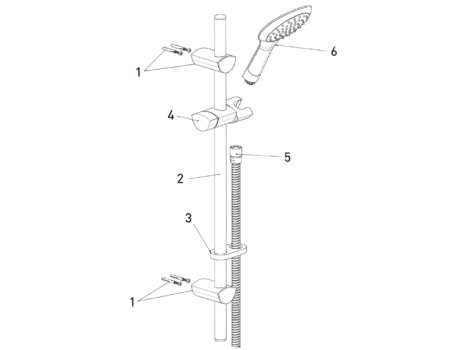 Bristan Evo Shower Kit with Large Single Function Handset & 2M Hose (EVC KIT01 2M C) spares breakdown diagram