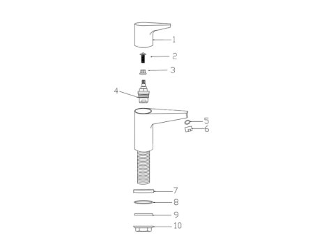Bristan Quest High Neck Pillar Taps - Chrome (QST HNK C) spares breakdown diagram