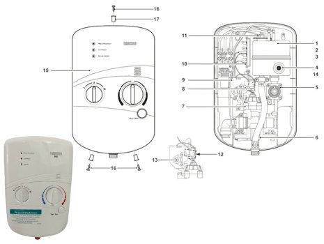 Bristan electric shower spares breakdown diagram