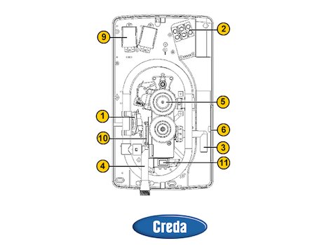 Creda 620 Slimline (620) spares breakdown diagram