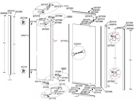 Daryl Iana 141 1000 and 1200 pivot spares breakdown diagram